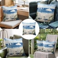 thumbnail image 6 of Summer Beach Throw Pillow Cover Sun Umbrella Ship Cotton Linen Cushion Cover Throw Pillow Case with Invisible Zipper for Couch Sofa Bed Chair Car 24x24 Inch, 6 of 9