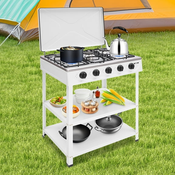 5 Burners Portable Natural Gas Stove Propane Burner for Rv Outdoor Cooking