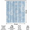 thumbnail image 6 of Snowflakes Shower Curtain for Bathroom Christmas Decor Shower Curtain Set with Hooks 72x84inches Light Blue White Snow Flowers X-mas Waterproof Fabric Shower Curtains, 6 of 6