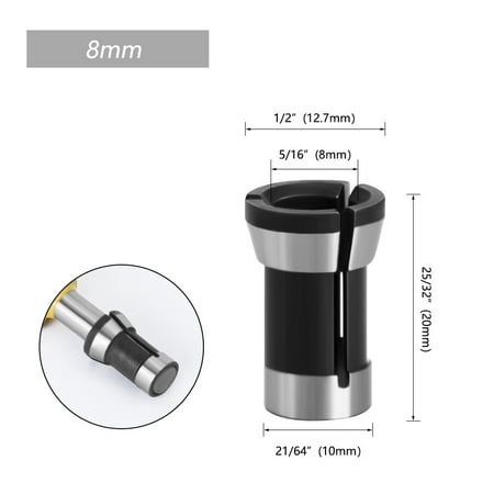 

Goodhd 6/ 6.35/ 8mm Shank Router Bit Extension Collet Chuck Rod Trim Molding Machine