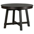 thumbnail image 6 of Harper & Bright Designs Farmhouse Dining Table with Leaf, Round Extendable Kitchen Table, Wood Black Table for Dining Room and Living Room, 6 of 14