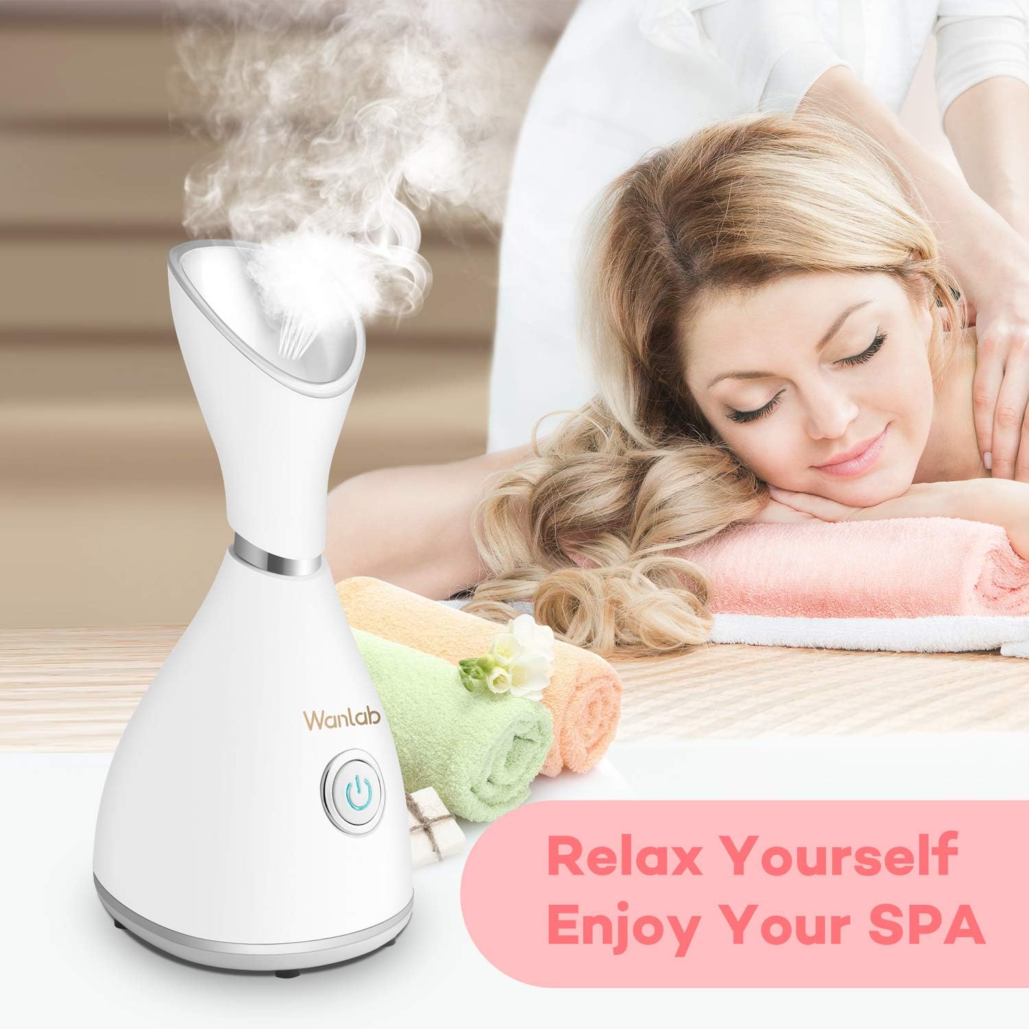 BN-LINK Portable Nano Facial Steamer, Warm Mist Skin Hydration