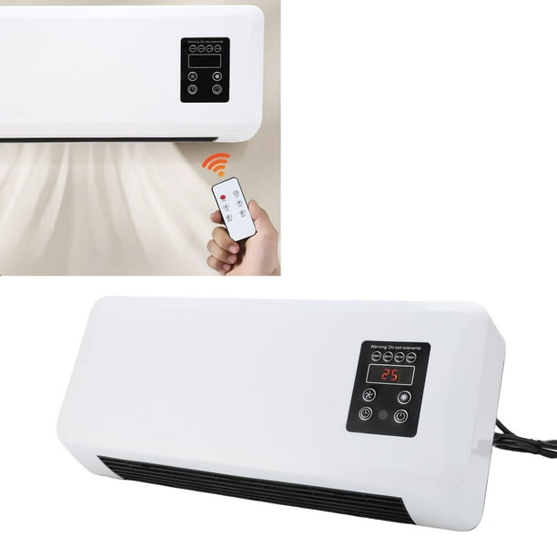 Mini Acondicionador De Aire Montado En La Pared, Bajo Ruido 2 En 1 Calentador De CA De Pared Pequeño Con Control Remoto Para Dormitorio, Oficina,