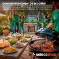 thumbnail image 4 of Parrilla BBQ Asador De Carbon Redonda Para Carne Asada Anafre Parrilla De Carbon Con Rejilla Facil De Limpiar Compacto De Acero Inoxidable (NEGRO), 4 of 8