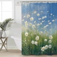 thumbnail image 2 of 72x78 Inch Shower Curtain Spring Floral Bathroom Decor Waterproof Fabric Bathtub Bath Curtains Decorative Modern Oil Painting Flowers Farmhouse Extra Long Shower Curtain Set with Hooks, 2 of 6
