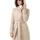 thumbnail image 1 of Chaqueta de algodón para mujer con estampado de diamantes y mangas largas con cuello entallado y tirantes para otoño e invierno, 1 of 1