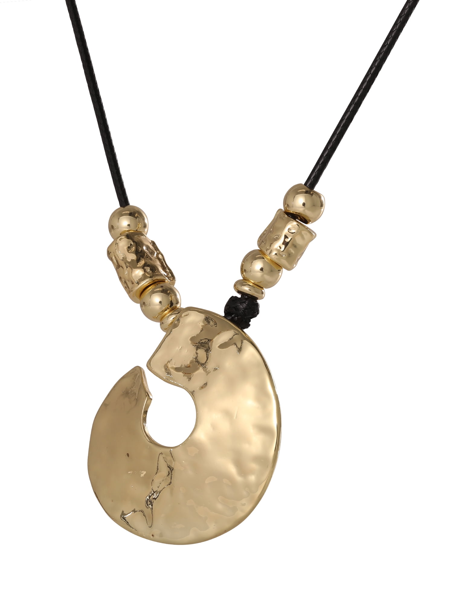 Jessica Simpson Women's Disc Pendant Necklace, 20" + 3" Extender