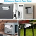 thumbnail image 6 of Magnetic Paper Towel Holder for Fridge, Toilet Paper Roll Holder Magnet Towel Rack Wall Mount Fridge Organizer for Paper Towels Rolls Bathroom Pantry RV Kitchen Storage, Black, 6 of 10