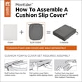 thumbnail image 4 of Classic Accessories Montlake FadeSafe Square Patio Lounge Seat Cushion Slip Cover - 5" Thick - Heavy Duty Outdoor Patio Cushion with Water Resistant Backing, Light Charcoal Grey, 19"W x 19"D x 5"T, 4 of 23