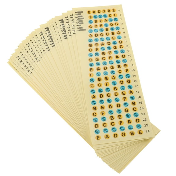 20 Pcs Ukulele Audio Stickers Decals Label Guitar Notes Fingerboard Map for The Fretboard Trainer