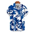 thumbnail image 3 of ZCFZJW Hawaiian Shirts for Men Big and Tall Regular Fit Casual Tropical Floral Pattern Print Summer Short Sleeve Button Down Graphic T-Shirts Tops with Pockets Light Blue L, 3 of 5