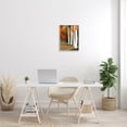 thumbnail image 2 of Modern Field Landscape Trees Abstract Painting Gray Framed Art Print Wall Art, 2 of 7