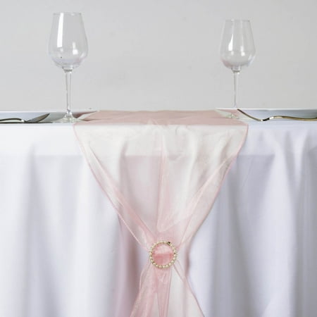 

Efavormart 5 PCS 14 x108 Blush | Rose Gold Organza Runner