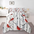 thumbnail image 2 of Erosebridal Cardinal Bird Bedding Toddler Comforter Set, Botanical Birch Down Comforter, Animal Theme Decor, 2 of 6