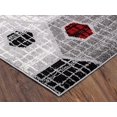 thumbnail image 3 of Lbaiet CH379R23 Red Amoura Geometric 2 x 3 ft. Scatter Rectangle Area Rug, Red, White, Gray & Black, 3 of 5