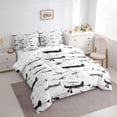 thumbnail image 3 of Homewish Retro Sirplane 7 Pieces Bedding Comforter Set,Vintage Aircraft Theme Full Bedding Set,White Black Gray Fitted Sheet Flat Sheet For Boys Teens,Super Cozy Room Decor Reversible, 3 of 8