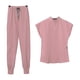 thumbnail image 4 of Conjunto de uniforme médico para mujer, escote en V, lavable a máquina, cómodo. Rosa L, 4 of 9
