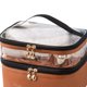 thumbnail image 2 of Cosmética Portátil Doble Capa Femenina Bolso Tocador PVC (marrón), 2 of 7