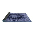 thumbnail image 2 of Ahgly Company Indoor Square Medallion Blue Traditional Area Rugs, 5' Square, 2 of 4