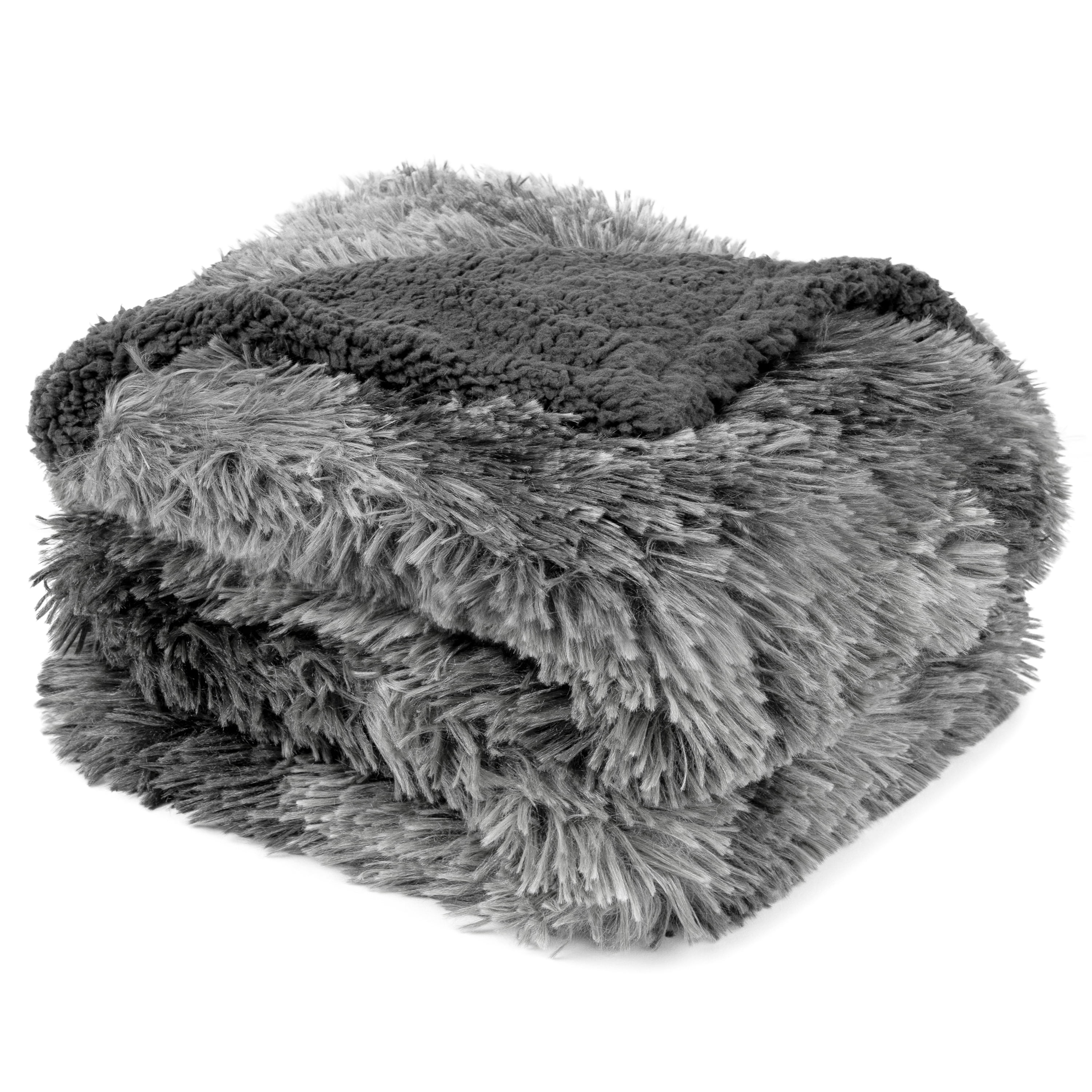 PetAmi Waterproof Dog Blanket for Medium Large Dogs, Calming Fleece Cat Blanket, Couch Protector Washable Sherpa Faux Fur Pet Throw for Puppy, Soft Reversible Leakproof 40x60 Tie-Dye Gray