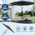 thumbnail image 7 of Petyee 10FT Patio Umbrella,Outdoor Market Table Umbrella with Crank Lift & Push Button Tilt,8 Ribs,Gray, 7 of 7