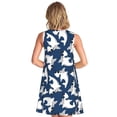 thumbnail image 2 of Bixox Shark Print Women's Sleeveless A-Line Dress with Pockets, Casual Knee-Length Tank Dress for Summer-3X-Large, 2 of 7