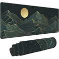 thumbnail image 1 of Golden Mountain Line Moon Landscape Gaming Mouse Pad XL Extended Large Mousepad with Nonslip Rubber Base Stitched Edges Laptop Computer Keyboard Desk Mat for Office Home Gamer, 1 of 5