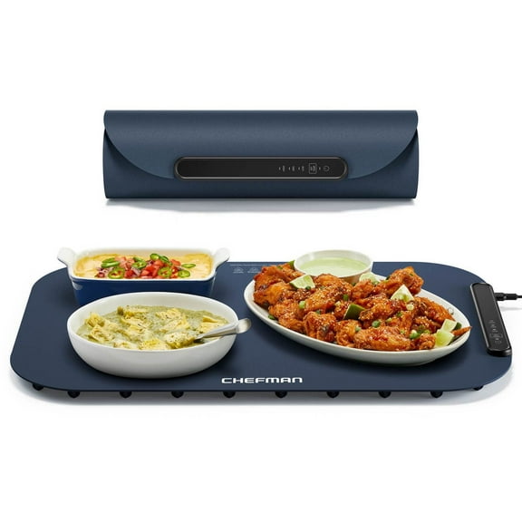 Chefman Roll 'n Go Rollable 23"x15" Warming Mat - Blue