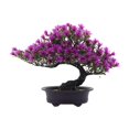 thumbnail image 3 of Ornamento de bonsai artificial decoración del hogar regalos de inauguración de la casa Pequeña decoración de plantas falsas Bienvenido para el Púrpura ligera, 3 of 8