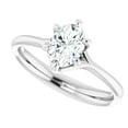 thumbnail image 4 of Pompeii 3/4Ct Oval Solitaire Diamond Engagement Ring Lab Grown 14k White or Yellow Gold, 4 of 6