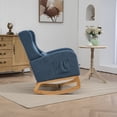 thumbnail image 6 of Furvclv Rocking Chair, Nursery Rocking Chair With Retractable Footrest, Side Pocket, High Backrest Upholstered Rocking Chair For Living Room, Kids Room, Bedroom, 6 of 9