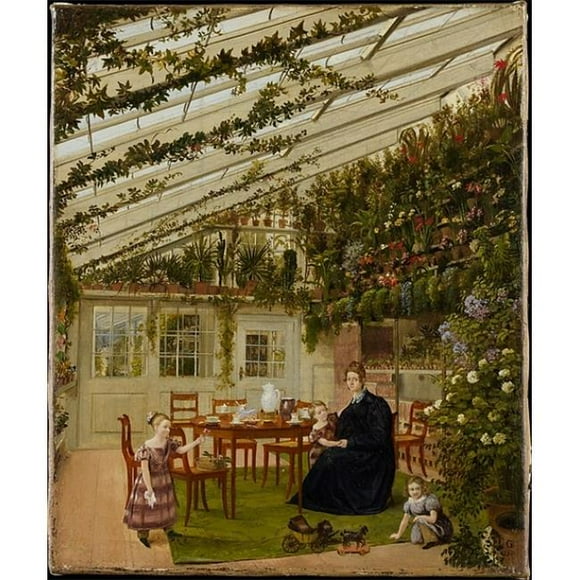 Posterazzi MET439065 The Family of Mr. Westfal in the Conservatory Poster Print by Eduard Gaertner German Berlin 1801-1877 Zechlin 18 X