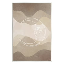 Stupell Industries Boho Celestial Moon Landscape Painting Unframed Art Print Wall Art, 13 x 19