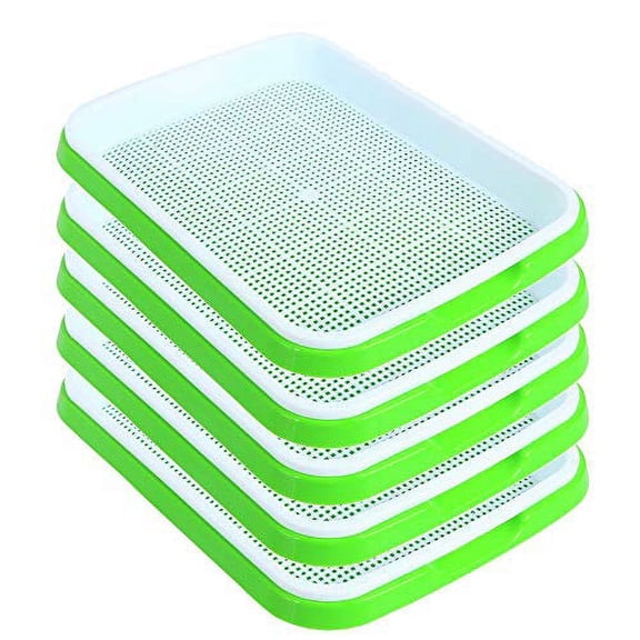 SPHING Seed Sprouter Tray, Nursery Tray BPA Free Wheatgrass Seed Grower, 5 Pack