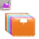 thumbnail image 3 of 3 Hole A4 Document Folder with Label Pouch, Clear Front Window, Snap Closure, Water-Resistant Organizer for Study Office Supplies, Filing, Papers, Portable File Folder with Desk Attachment Holes, 3 of 3