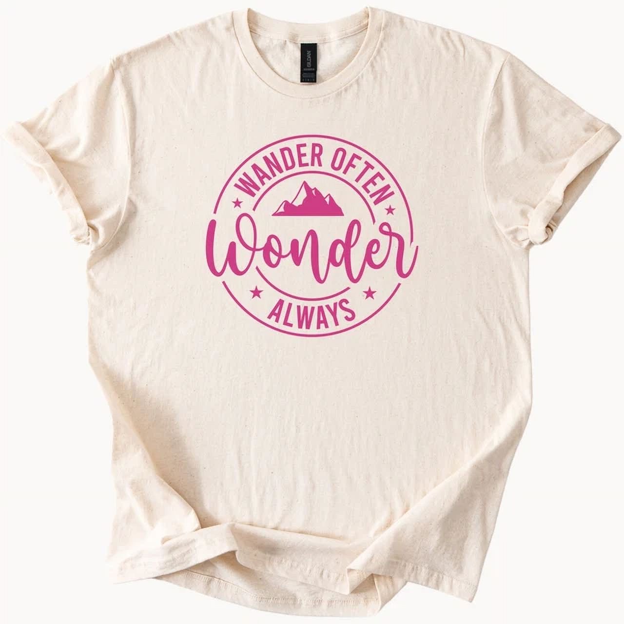 Wander Wonder T-Shirt Adventure Tee Nature Lover Gift Hike Shirt
