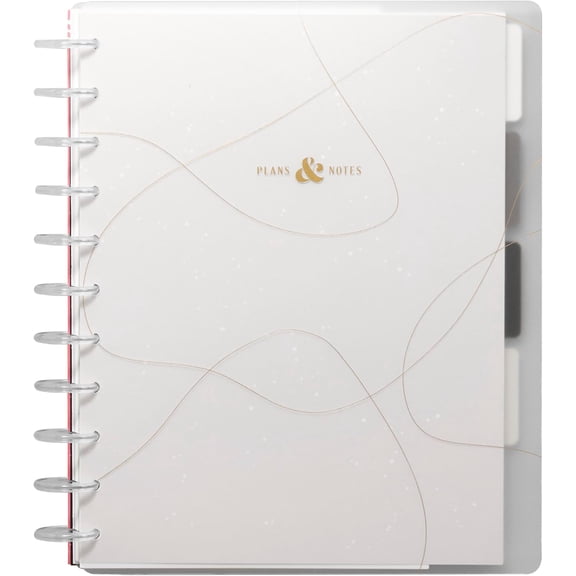 The Happy Planner Undated Plans   Notes Monthly Planner – Big (8.5″ × 11″) – Modern Texture Cover, 12-Month Undated Calendar   Lined Notes