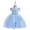 Sky Blue, variant on Elegant Flower Girl Dress for Weddings and Parties Off Shoulder Tulle Lace Embroidery Formal Gown for Kids Birthday Pageant
