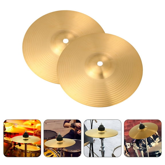WHAMVOX 2Pcs Jazz Drum Professional Cymbals Drum Kit Cymbals Anti-rust Drum Cymbals Fadeless Drum Cymbals