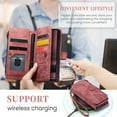 thumbnail image 5 of CaseMe Phone Case Wallet Case for Samsung Glalxy Z Fold 6 PU Leather Magnetic Handbag Zipper Pocket Card Slots, 5 of 7