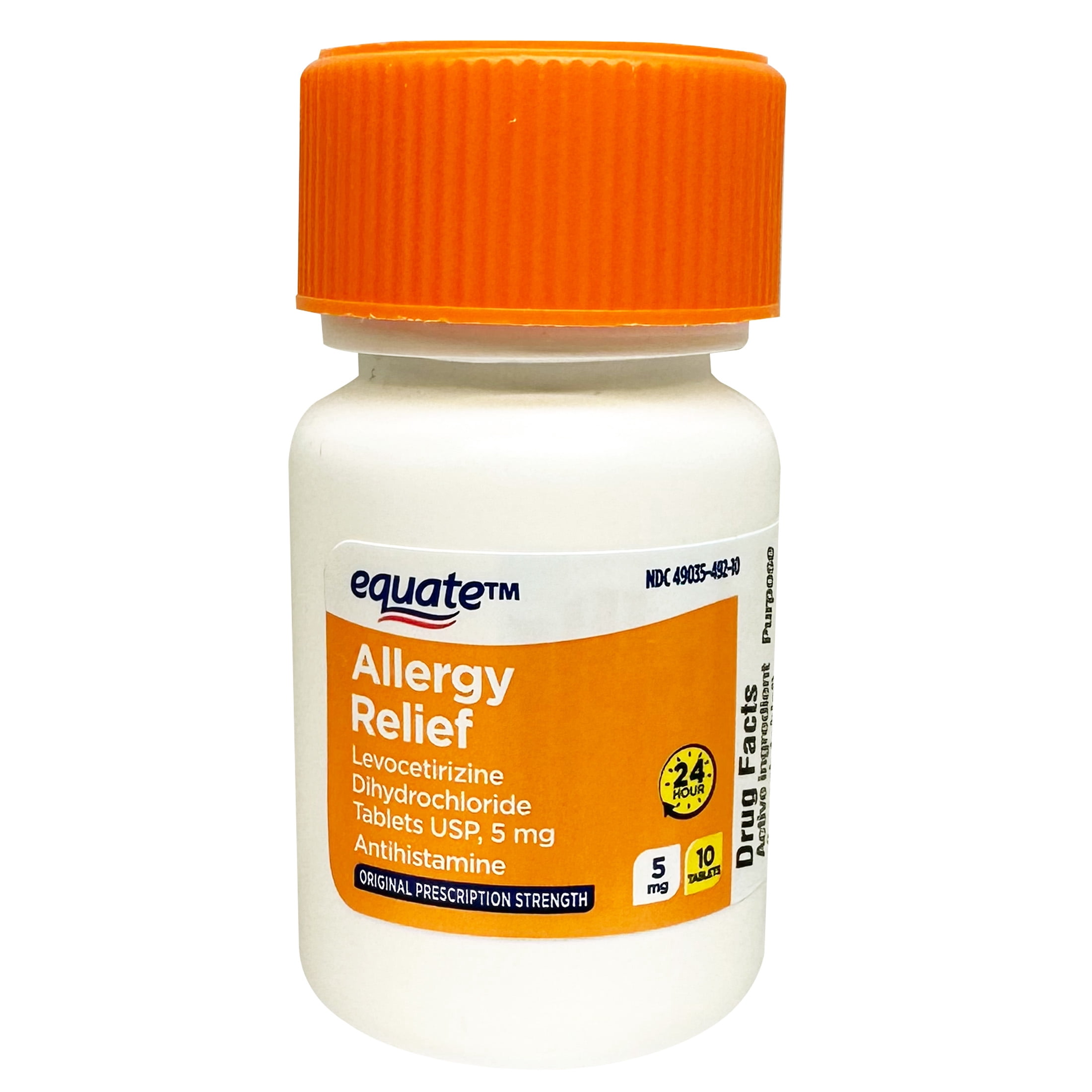(4 pack) Equate Levocetirizine Dihydrochloride 5mg Compare to Xyzal® Antihistamines Tablets for Usp Allergy with 10 Tablets