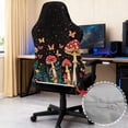 thumbnail image 6 of Whosucclay Mushroom Butterfly Daisy Star Print Gaming Chair Cover Stretchable Rotating Desk Chair Protector Cover with Armrest Slipcovers Washable Slipcover for Office & Gaming Chairs, 6 of 8