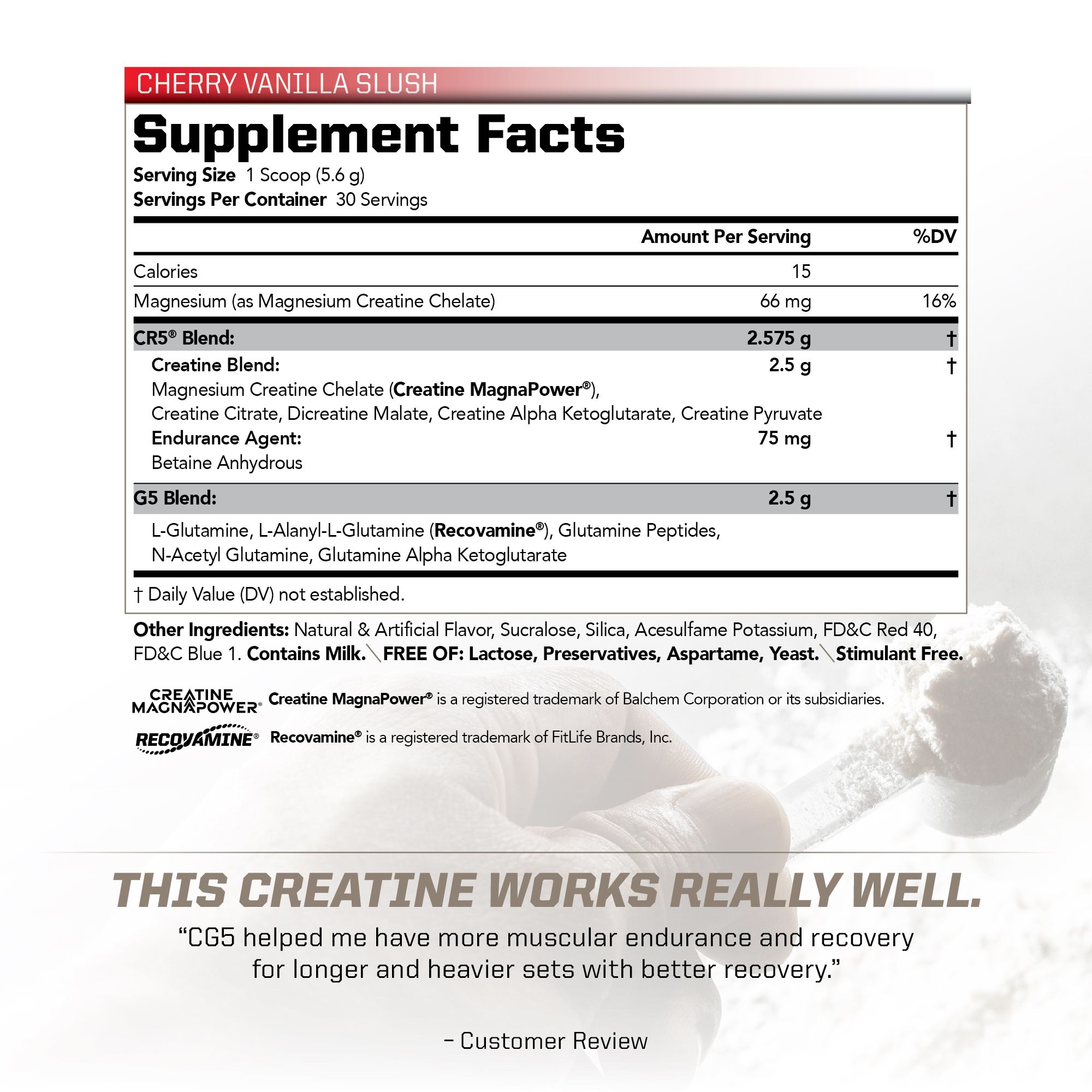 PMD Cherry Vanilla Slush Creatine + Glutamine 5.9 oz