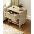 thumbnail image 5 of EYYTHUNG Farmhouse Nightstand Set of 2, Large Bedside End Table with Drawer & Open Storage, Mid Century Wood Night Stand, Light Oak, 5 of 7