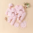 thumbnail image 2 of Zuwimk Baby Clothing Sets Unisex 7‑Piece Newborn Layette Essential Gift Bodysuit Outfit(A110-Pink), 2 of 7