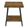 thumbnail image 3 of Wallace & Bay Table d'Appoint Carrée en Bois avec Étagère de Rangement, 3 of 6