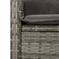 thumbnail image 5 of vidaXL 2 Piece Garden Dining Set with Cushions Grey Poly Rattan, 5 of 5