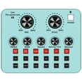 thumbnail image 5 of V8 Sound Card, Silicone Keys with Colored Lights Live Bluetooth Tuning Board, Green for Computers and Mobile Phones, 5 of 5