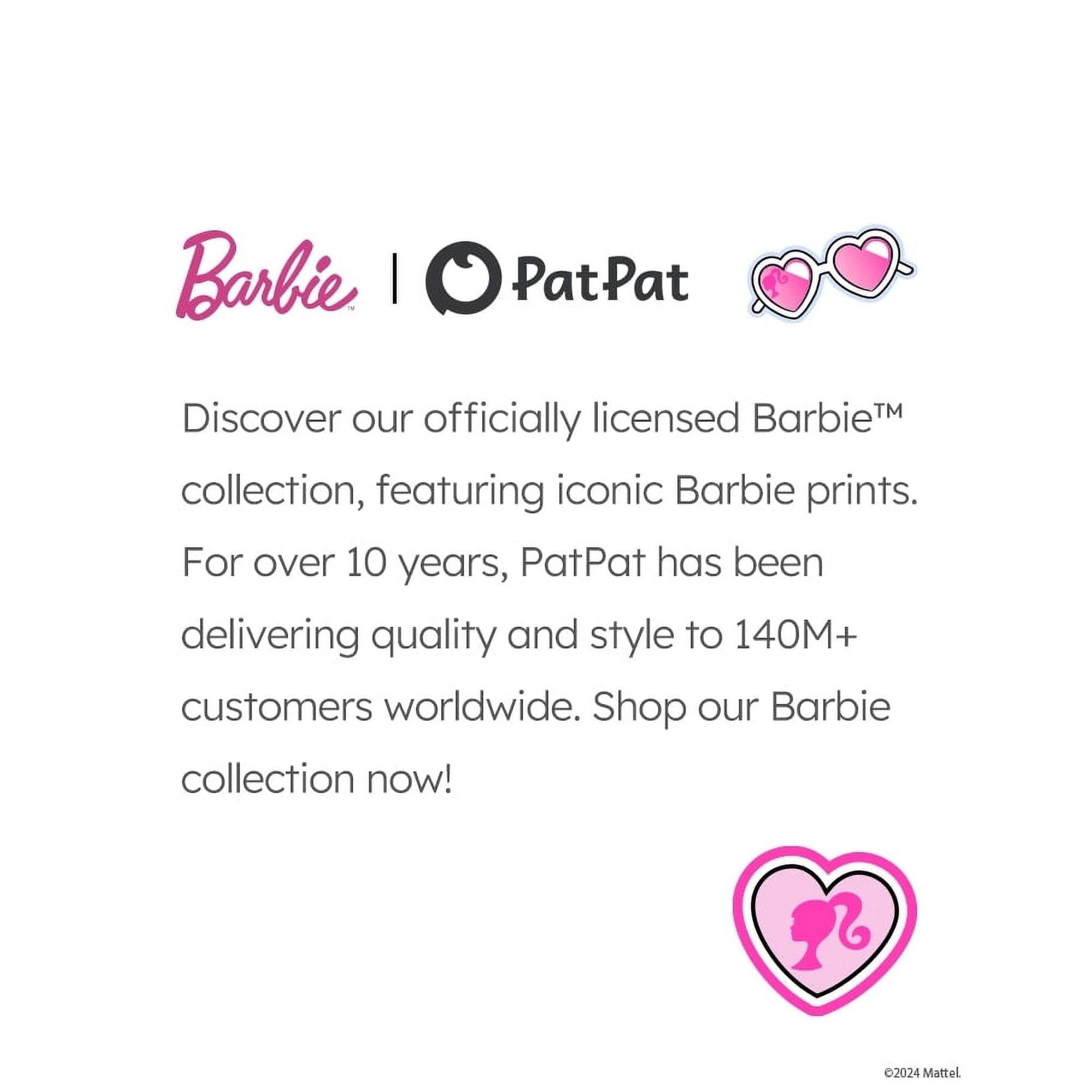 Barbie Toddler Girls Dresses Pink Tweed Crew Neck Bowknot Single Breasted Knit Outfits Sizes 2-12