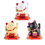Chinese Lucky Waving Cat Figure with Moving Arm 3 Feng Neko Shui Maneki S3A0